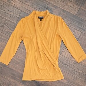 New York & Company Mustard Blouse